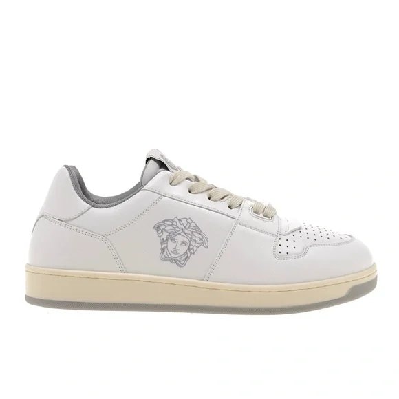 Versace Medusa Men Sneakers White Leather Size 45 / 12 US New
